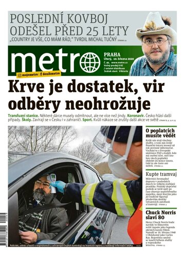 Obálka e-magazínu deník METRO 10.3.2020