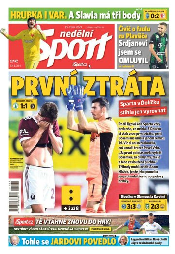 Obálka e-magazínu Nedělní Sport 15.8.2021