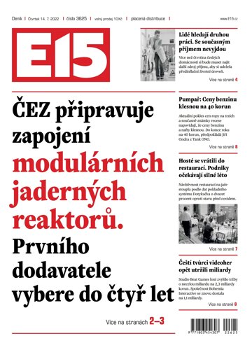 Obálka e-magazínu E15 14.7.2022