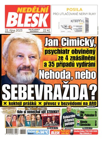 Obálka e-magazínu Nedělní Blesk 22.10.2023