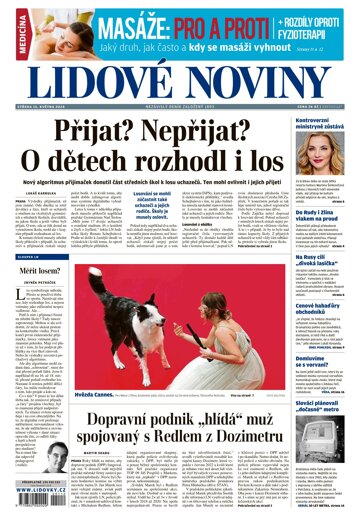 Obálka e-magazínu Lidové noviny 15.5.2024