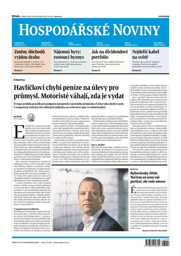 Obálka e-magazínu Hospodářské noviny 029 - 11.2.2026