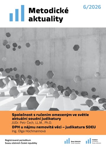 Obálka e-magazínu Metodické aktuality Svazu účetních 6/2026