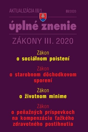 Obálka knihy Aktualizácia III/1 - 13. dôchodok, Sociálne poistenie, Dôchodkové sporenie