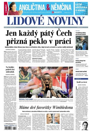 Obálka e-magazínu Lidové noviny 27.6.2017