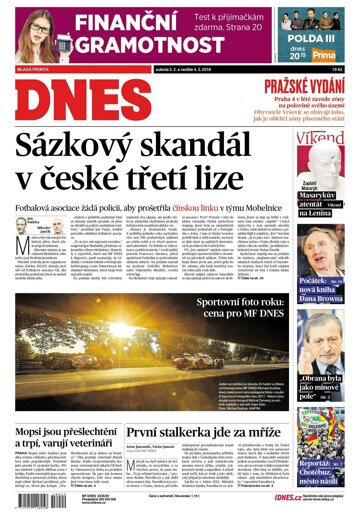 Obálka e-magazínu MF Dnes 3.2.2018