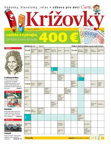 Obálka e-magazínu Krížovky 5.5.2018