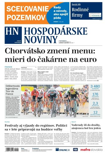 Obálka e-magazínu Hospodárske noviny 08.07.2019
