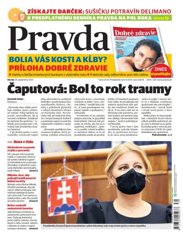 Obálka e-magazínu Pravda 29. 9. 2021