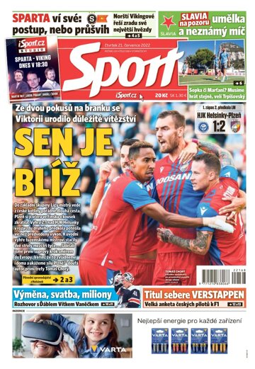 Obálka e-magazínu Sport 21.7.2022