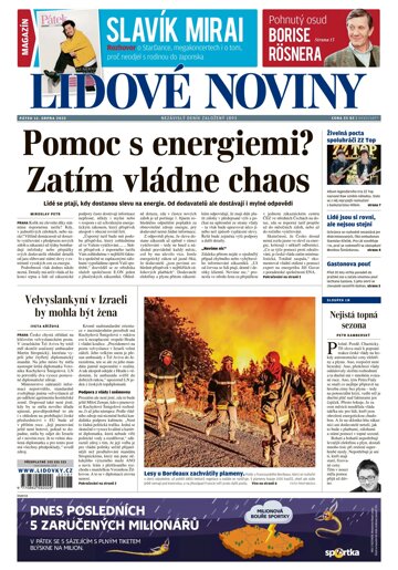 Obálka e-magazínu Lidové noviny 12.8.2022