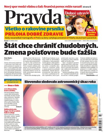 Obálka e-magazínu Pravda 26. 10. 2022