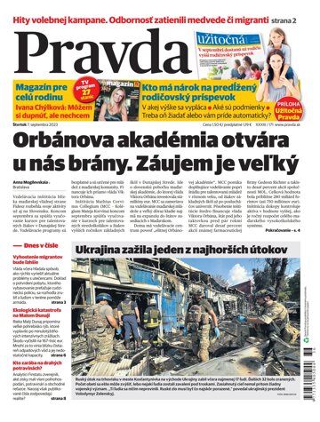 Obálka e-magazínu Pravda 07. 09. 2023