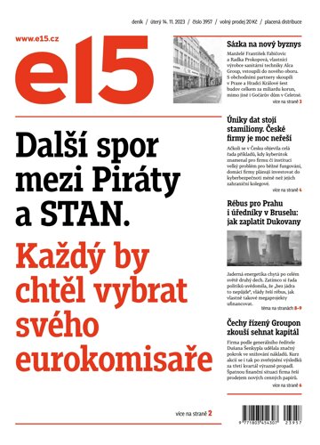 Obálka e-magazínu E15 14.11.2023