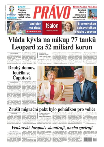 Obálka e-magazínu Deník Právo 13.6.2024