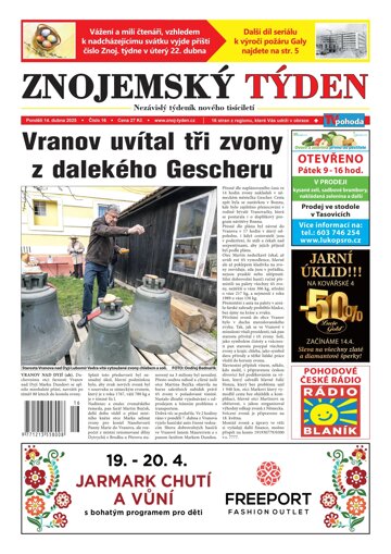 Obálka e-magazínu Znojemský týden 16/2025