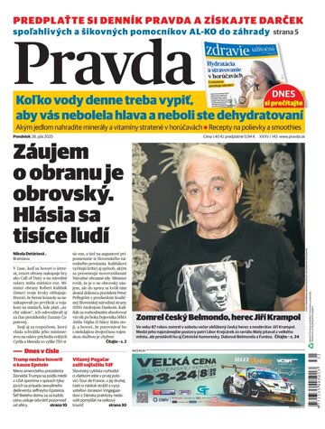 Obálka e-magazínu Pravda 28. 7. 2025