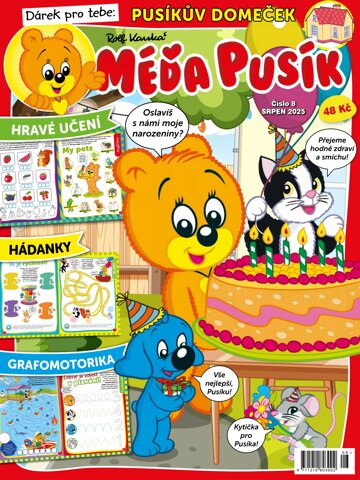 Obálka e-magazínu Méďa Pusík 8/2025