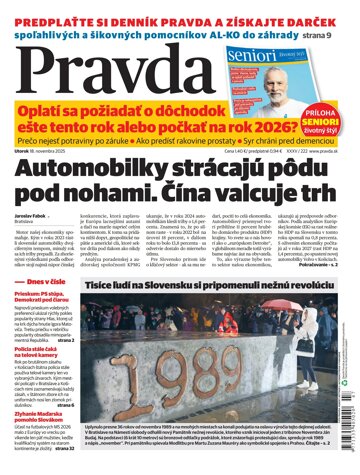 Obálka e-magazínu Pravda 18. 11. 2025