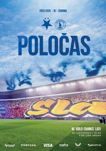 Obálka e-magazínu Poločas 26/2025č.10 Slavia – Bohemians