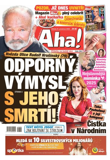 Obálka e-magazínu AHA! 31.12.2025