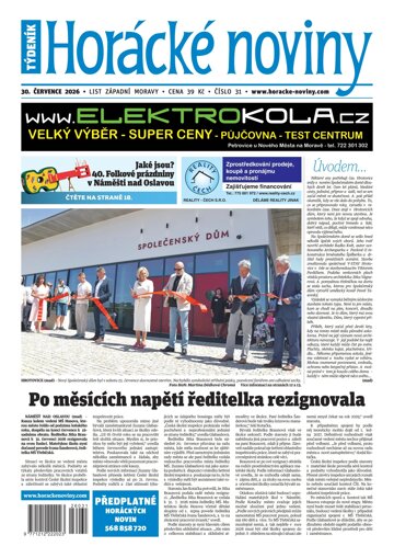 Obálka e-magazínu Horácké Noviny 31/2026