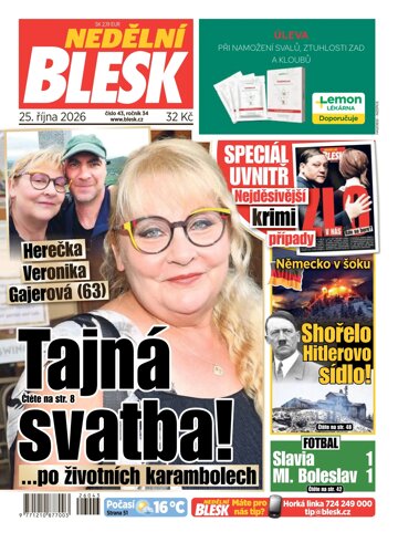 Obálka e-magazínu Nedělní Blesk 25.10.2026