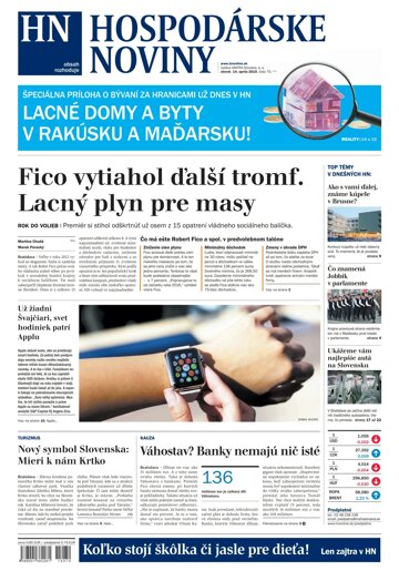 Obálka e-magazínu Hospodárske noviny 14.04.2015