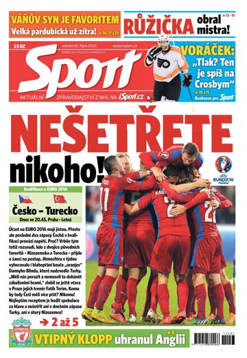 Obálka e-magazínu Sport 10.10.2015