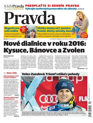 Obálka e-magazínu Pravda 14. 1. 2016