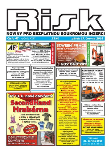 Obálka e-magazínu Risk 47/2016