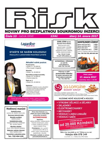 Obálka e-magazínu Risk 13/2017