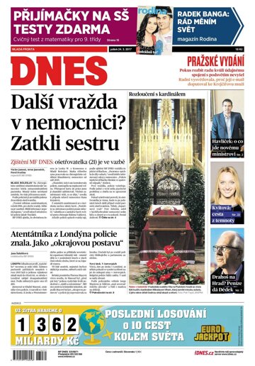 Obálka e-magazínu MF Dnes 24.3.2017