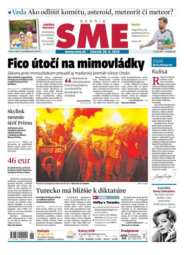 Obálka e-magazínu SME 26.6.2018