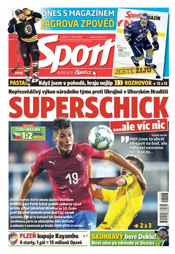 Obálka e-magazínu Sport 7.9.2018