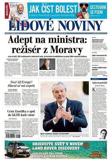 Obálka e-magazínu Lidové noviny 17.5.2019