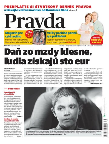 Obálka e-magazínu Pravda 19. 9. 2019