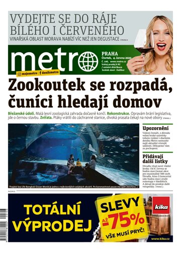 Obálka e-magazínu deník METRO 4.6.2020