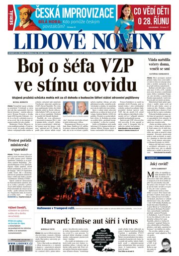 Obálka e-magazínu Lidové noviny 27.10.2020