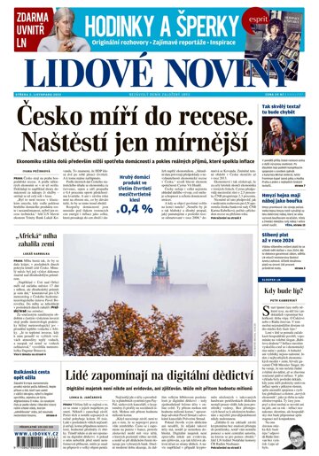 Obálka e-magazínu Lidové noviny 2.11.2022