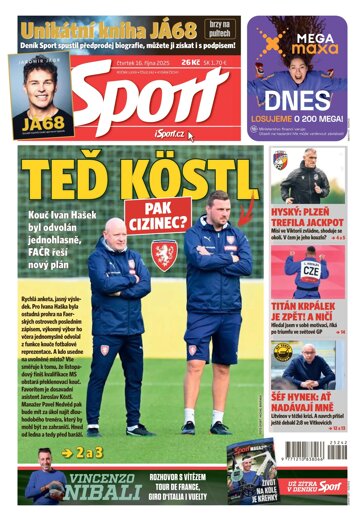Obálka e-magazínu Sport 16.10.2025