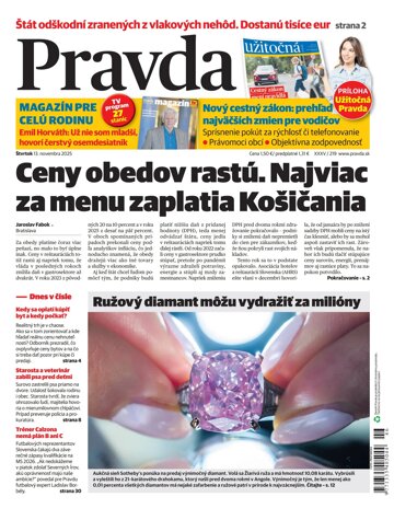 Obálka e-magazínu Pravda 13. 11. 2025