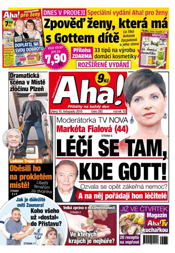 Obálka e-magazínu AHA! 10.11.2015