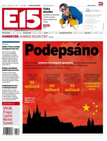 Obálka e-magazínu E15 30.3.2016