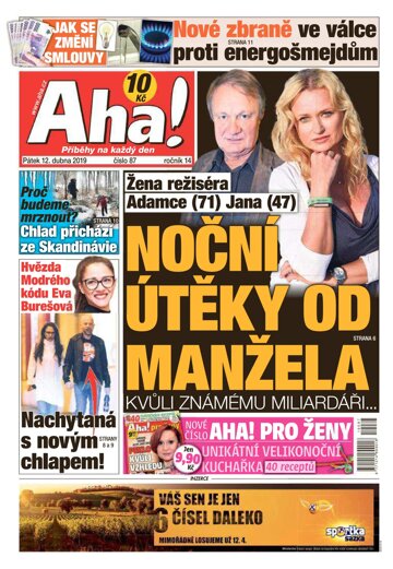 Obálka e-magazínu AHA! 12.4.2019