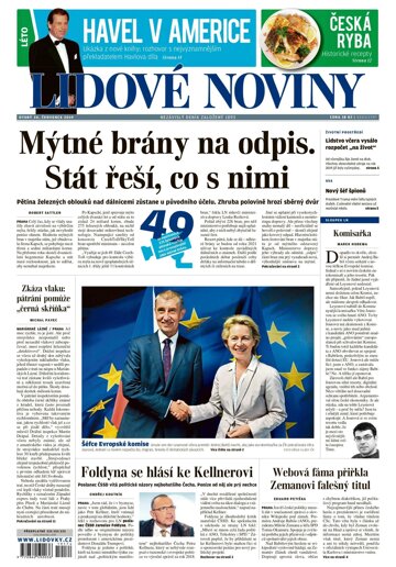 Obálka e-magazínu Lidové noviny 30.7.2019