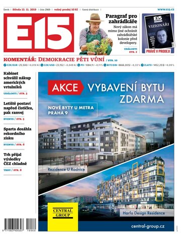 Obálka e-magazínu E15 13.11.2019