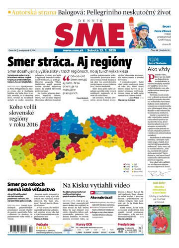Obálka e-magazínu SME 15.2.2020