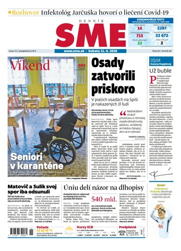 Obálka e-magazínu SME 11.4.2020