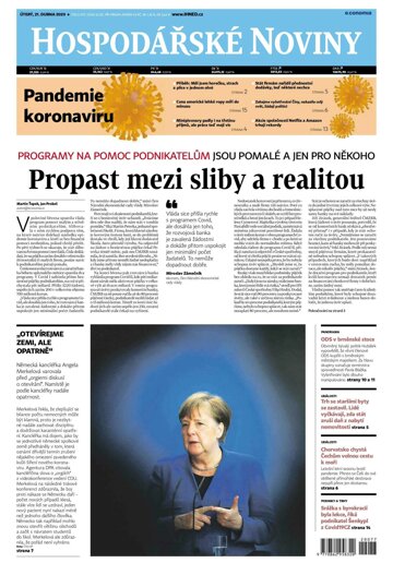 Obálka e-magazínu Hospodářské noviny 077 - 21.4.2020